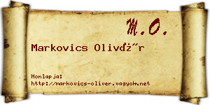 Markovics Olivér névjegykártya